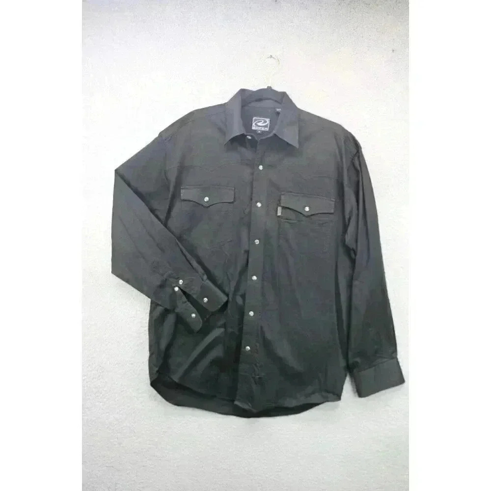 Roper Men's Western Long Sleeve Shirt-Medium-Pearl Snaps